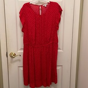 Red polka dot dress. Size L.